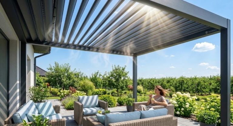 Jadalnia pod gwiazdami dzięki nowoczesnej aranżacji ogrodu zimowego w Drzewicy